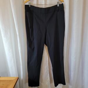 Briggs NY Black Trousers Pants Sz 18W Straight Leg Pull-On Career Comfort Fit